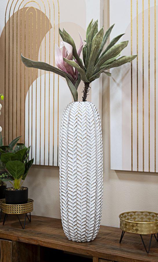 Resin Vase Leaf Cm Ø 20X67