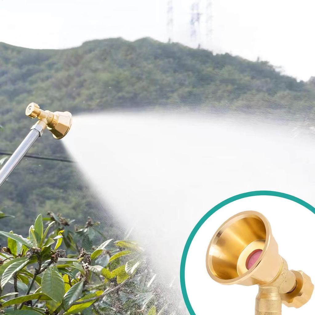14mm Adjustable Brass Nozzle Spray for Agricultural Atomization Air Vortex High Pressure Nozzle Hose Attachment Gardening Tool