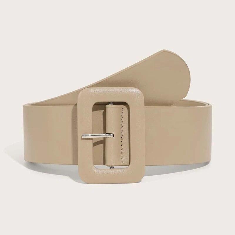 

Женский широкий ремень из искусственной кожи, модный простой ремень для женского платья, роскошный дизайнерский брендовый черный, розовый ремень, женский ремень DT167 100cm хаки