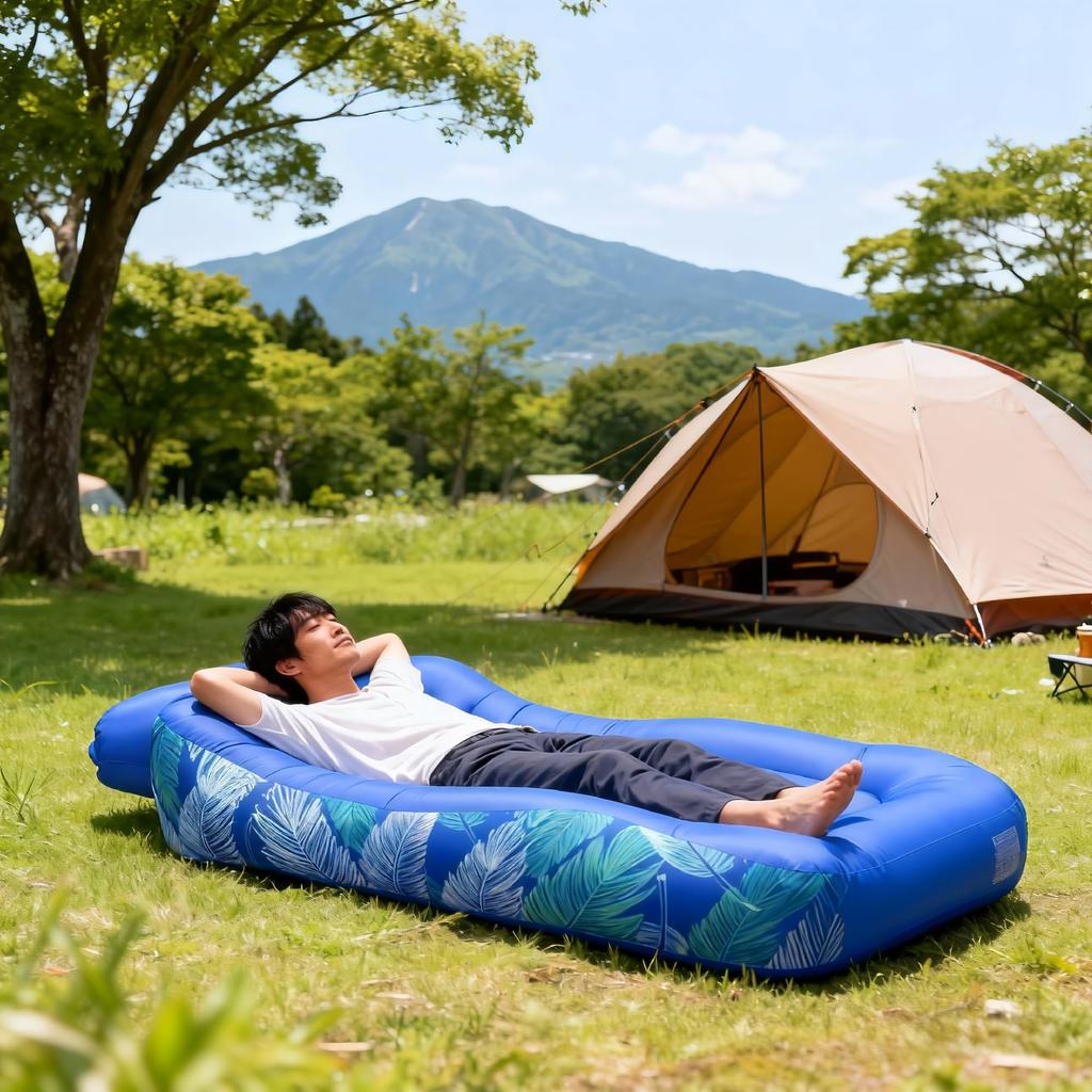 [Ready To Air In 10 Seconds, No Inflation Required] Amphibious Air Lounger, No Power Supply or Pump Required, Waterproof and Moisture-proof, 190 X 70