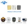 10pcs/lot 6mm Potentiometer Knobs Caps Knurled Shaft  Potentiometers Control Knob Black Diameter 15mmx17mm Aluminum Switch Knob
