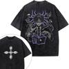 Anime Hunter Hunter Vintage Washed T Shirt Spring Summer Mens Women Tee Harajuku Streetwear Oversized Top Casual Trendy