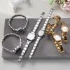 Vintage Luxury High Quality Women's Men's Stainless Steel Windmill Shaped Watch Bracelet For Friend Birthday DIY Jewelry Gifts