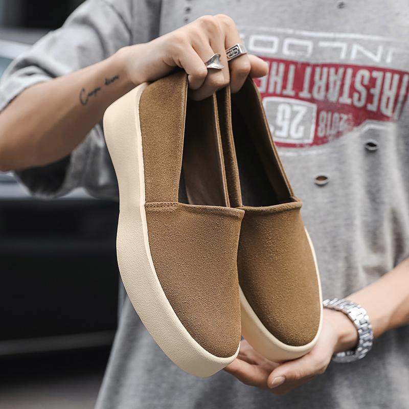 2025 Spring/Summer New Style Men's Fur-Peak Sneakers, Fashionable Trendy One-Piece Footwear with Loafers, Men's Casual Shoes