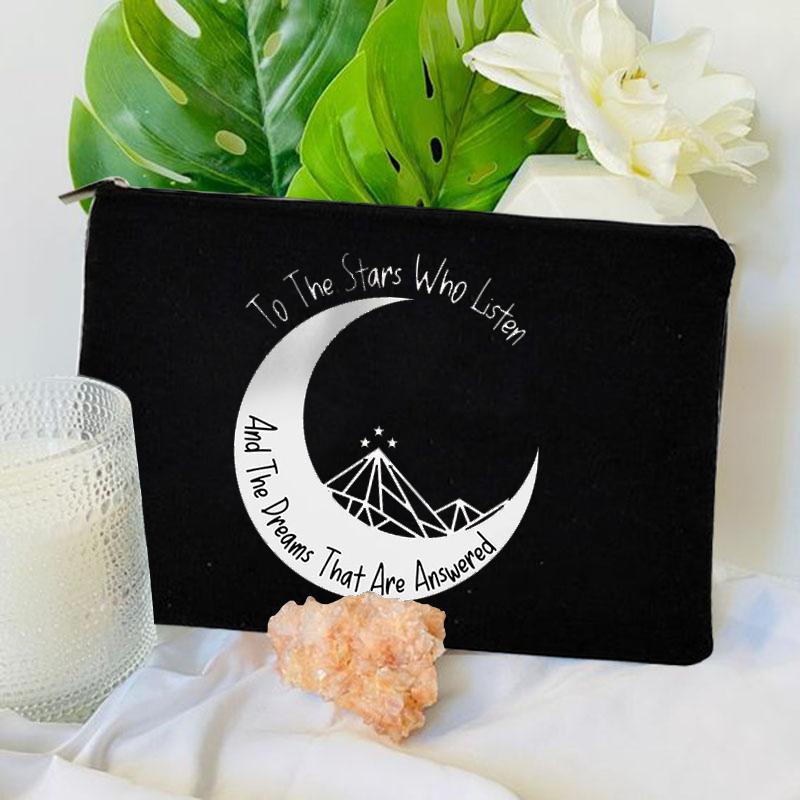 

City of Starlight pattern Cosmetic Bag Makeup Case Acotar Velaris Travel Toiletries Organizer Storage Make Up Pouch Pencil Bag