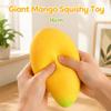 Yellow Giant Mango Squishy Toy Super Soft Mango Squeeze Toy Sensory Stress Ball  Office Desk Toy