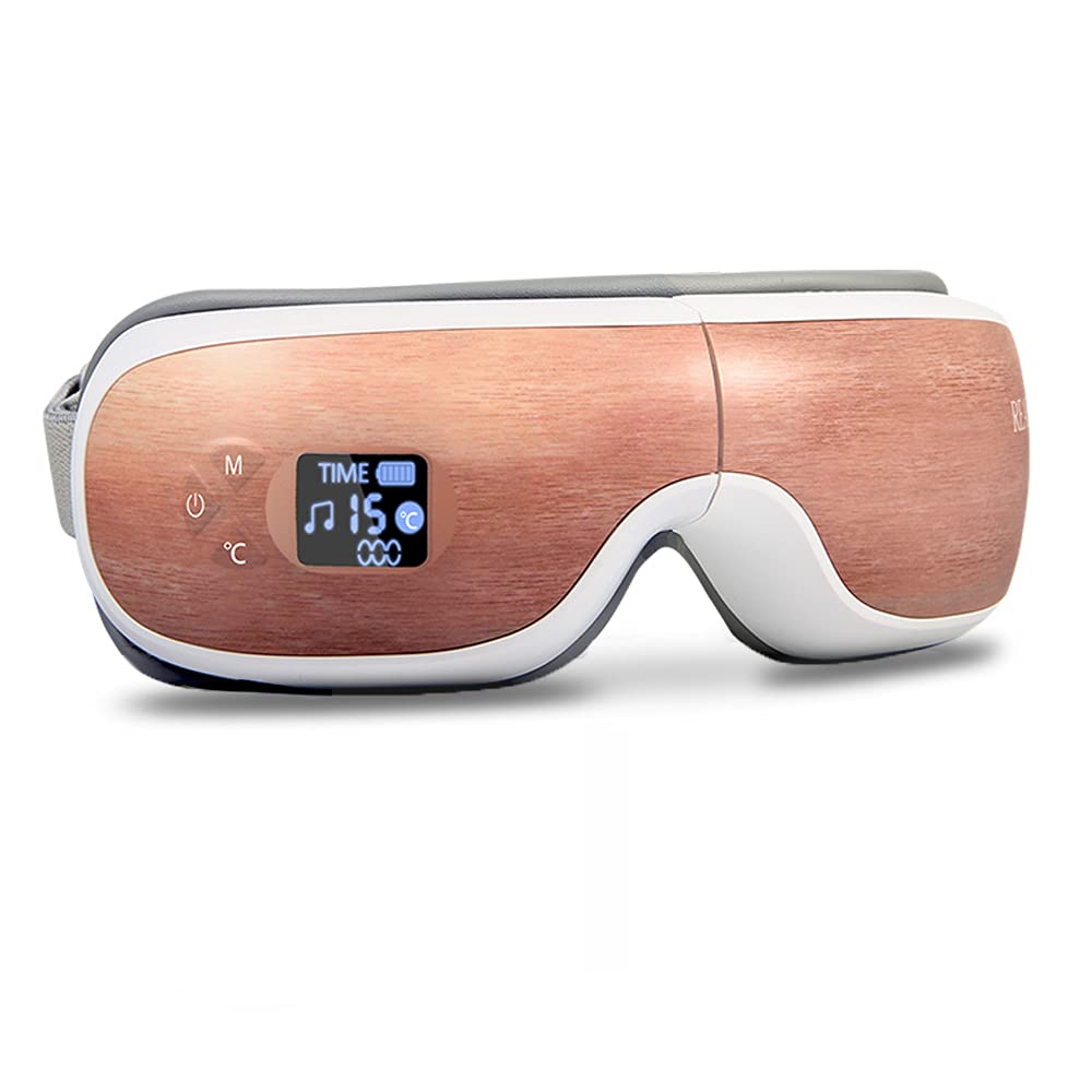 REAK Eye Eye Hot Eye Bluetooth USB Perfect Gift for Wood Grain Japanese Perfect for Business and More Warmer, Massager, Mask, Music, Charging, Unisex,