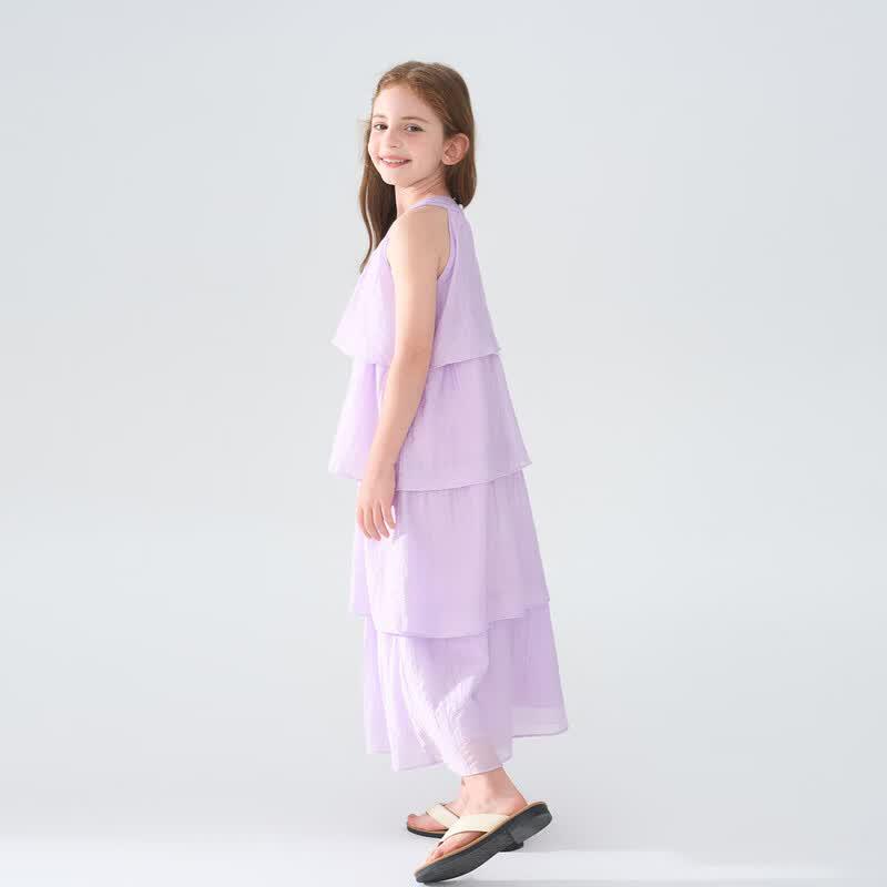 Mengte Jiao Girls  Halter Neck Summer Cake Dress L