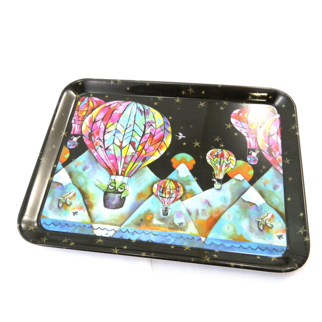 Les Trésors De Lily [N5510] - Petit plateau 'Allen Designs' montgolfière - 24x18 cm