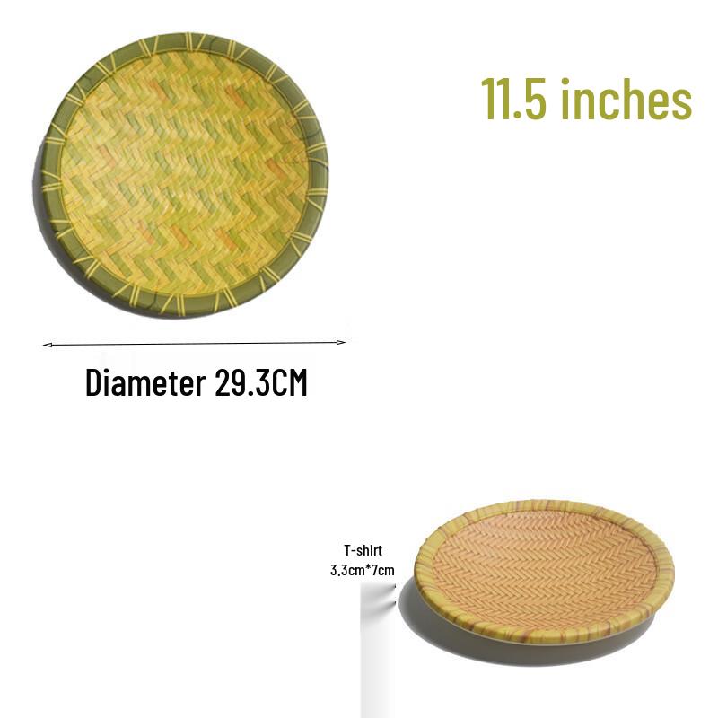 Xi Huang Bamboo Woven Melamine Serving Tray