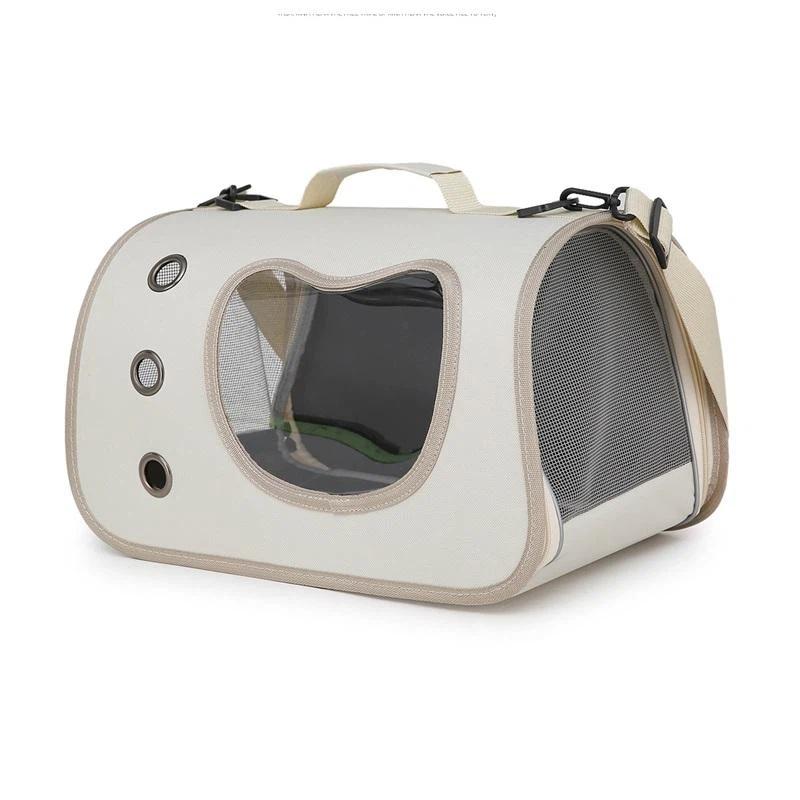 Haustiertasche, Ausflugstragetasche für Hunde und Katzen, Messenger-Tasche fürs Auto, für kleine Hunde, atmungsaktiv, große Kapazität, seitliche Öffnung, Einzelschulter-Katzentasche