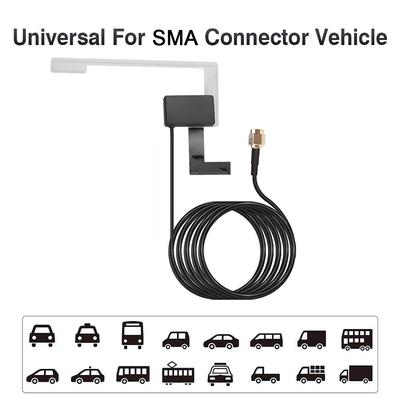 Antena activa universal para vehículo con conector SMA SMB de 12 V y 3 m, antena de radio digital DAB para coche con amplificador de RF, señal fuerte y estable.