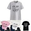 Trendige Damenmode Lockere bedruckte T-Shirts aus weicher Baumwolle für Komfort im Freien