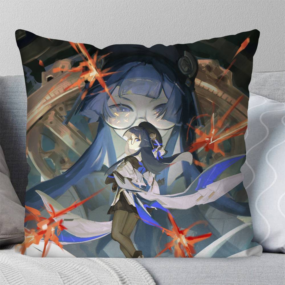 Pela Anime Hhonkai Star Rail Pillow Case Fashion Square Pillowcase Bedroom Sofa Room Ins Decoration Leisure