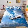 Sada 3D povlečení s potiskem pro přepravu se vzorem letadla Povlak na polštář Povlak na polštář 2 nebo 3 kusy AU240 * 270 nadrozměrná domácí dekorace