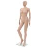 Vidaxl Manequim Feminino com Base de Vidro, Bege, 180 cm