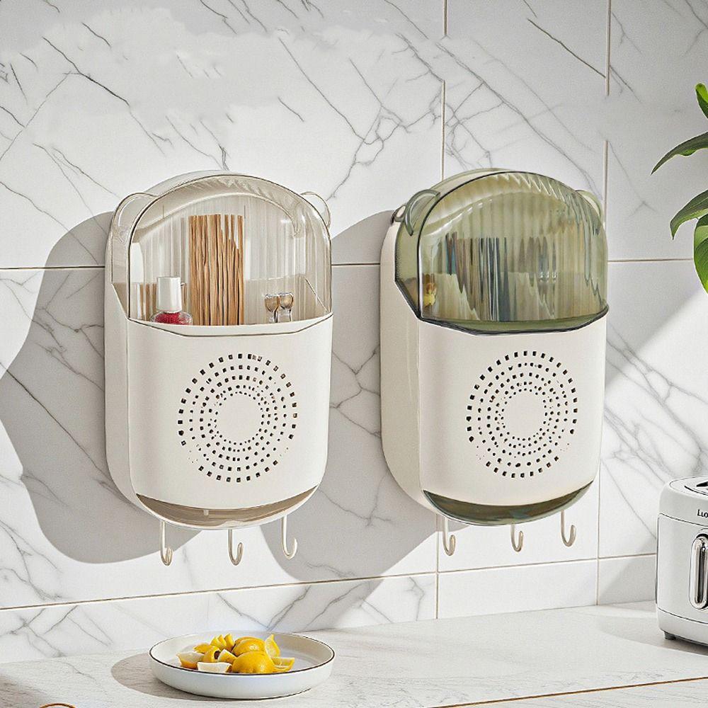 

Dustproof Cutlery Holder Large Capacity Kitchen Cutlery Container For Home Kitchen прозорий