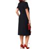 Women's Plus Size Casual Loose-Fit V-Neck Short-Sleeve Dress