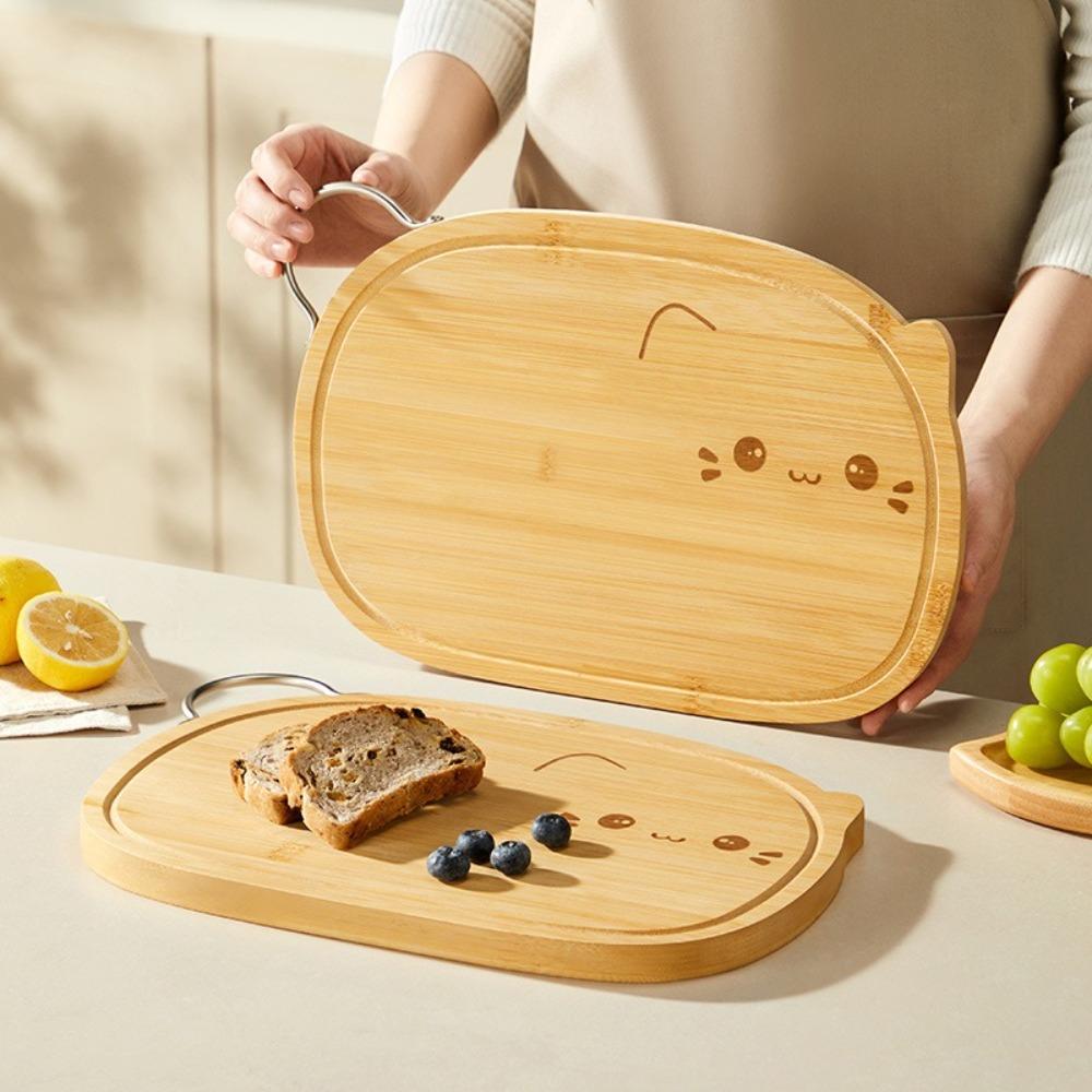 

Cartoon Pattern Chopping Board Wood Chopping Blocks Cute Cutting Board Bread S