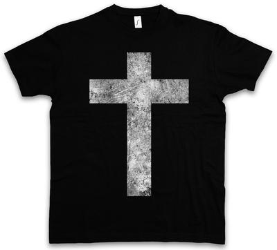 CHRISTLICHES KREUZ II T-SHIRT Jesus Christentum Gott Messias Christ Christentum