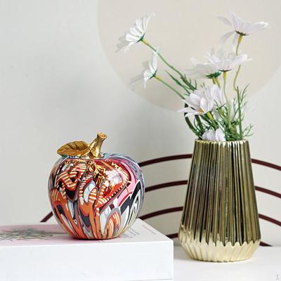 Graffiti Figurine Statue Fruit Sculpture Colorful Modern Desktop Ornament for Office Entry Cabinet