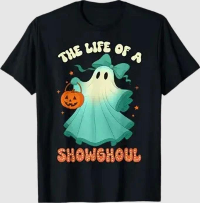 The Life of A Showghoul Retro Halloween Spooky Girls T-Shirt 2XL
