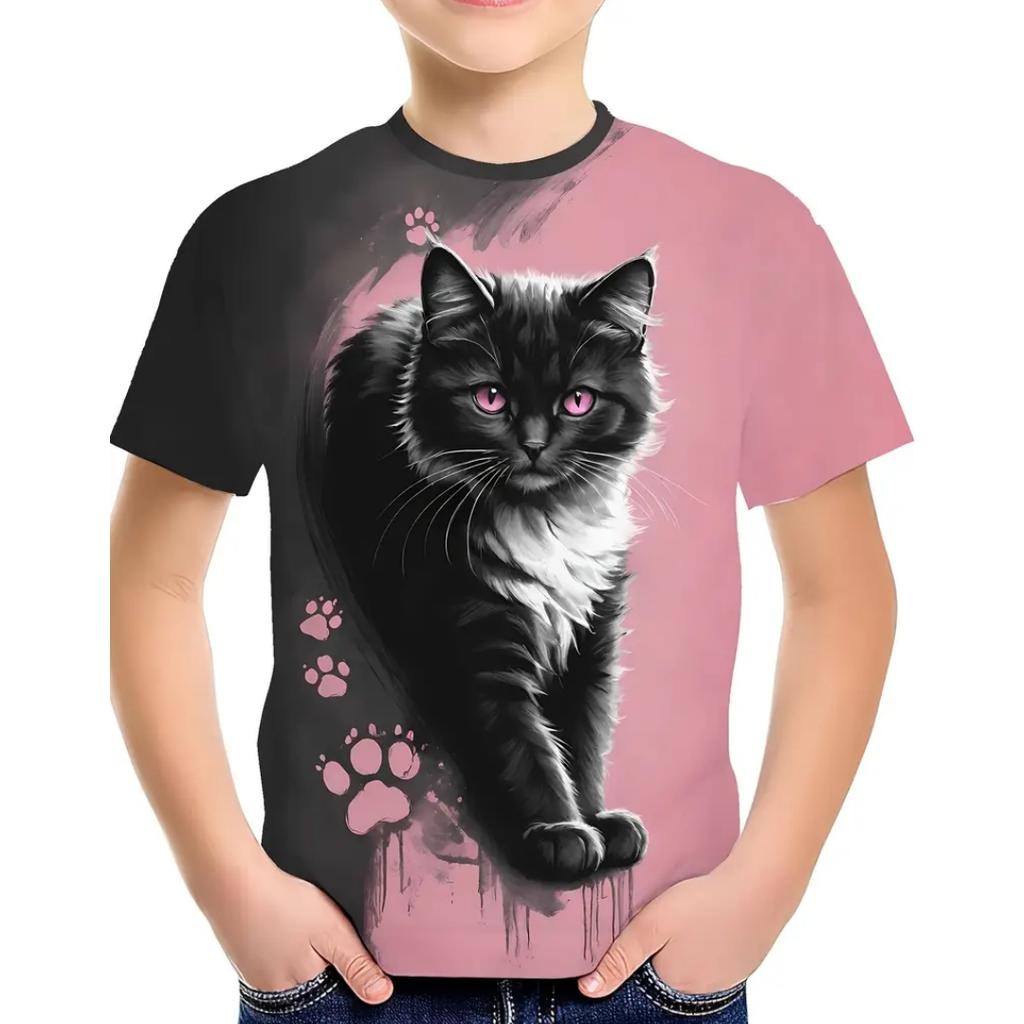 Kids Clothes Boys T-Shirt Short Sleeve Tees Girls T Shirt Breathable Fashion Children's T-Shirt O-Neck Tops Summer Girl Blouse