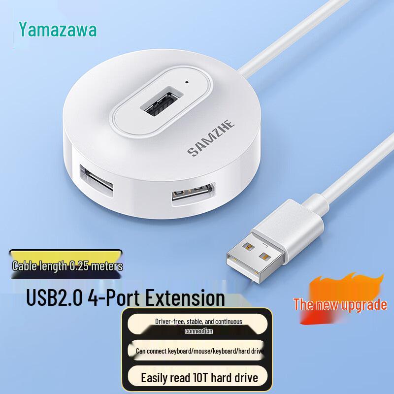 ShanZe 4-Port USB 2.0 Hub Dock with Power Port (Models HB20 and HB21)