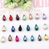 50 Stück/Packung Aufnähbar Glitzer Näh Strasssteine Wassertropfenform Diamant Perlen Verzierung Für Handarbeiten