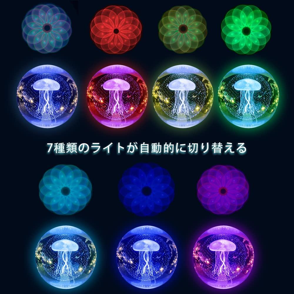 Mozalida Music Box [Authentic] Jellyfish Crystal Ball Music Box, Perfect for Birthdays, Christmas, Valentine's Day, and Snow Globes. RGB Colorful