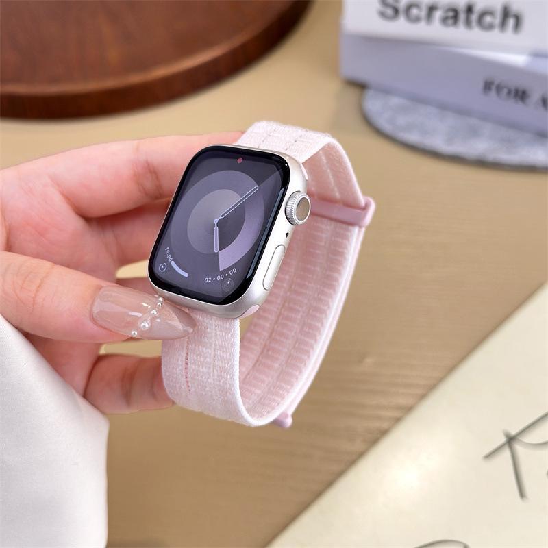 Compatible with Apple iWatch 11/10 Nylon Velcro Strap - Double Section Design