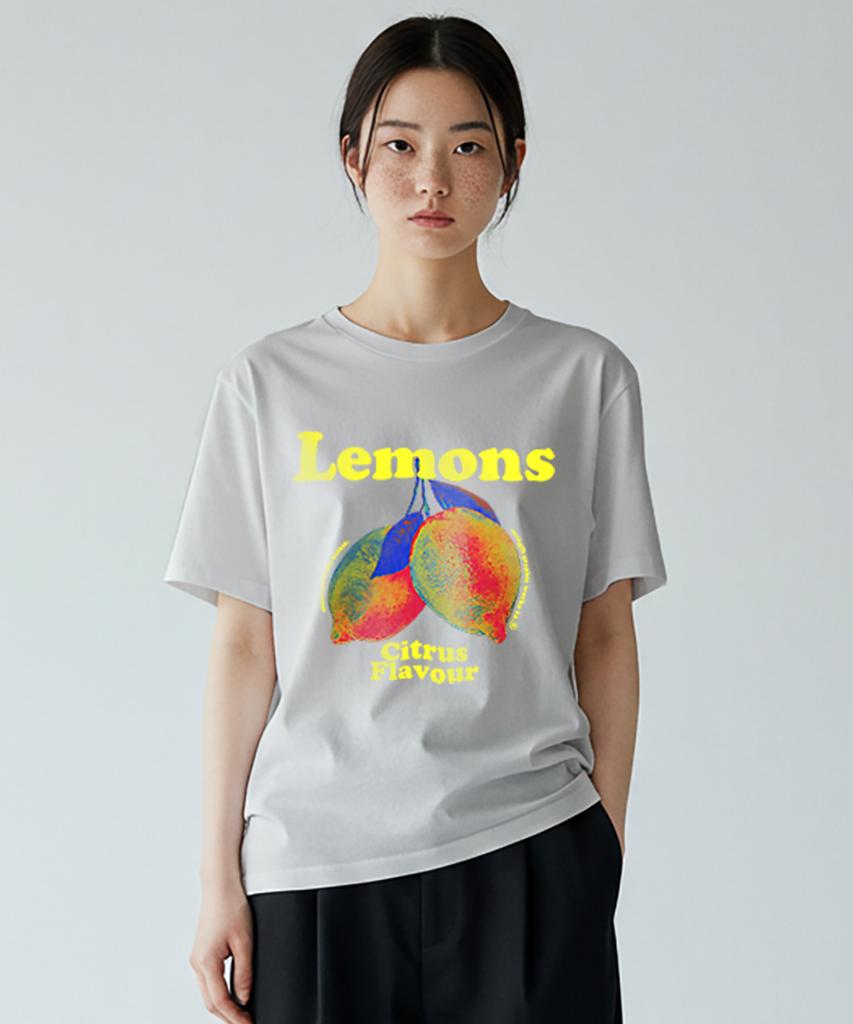 MATCHGLOBE Lemons Flavor Oversized Tee (Beige)