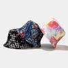 Classic Vintage Print Doublesided Sun Hat For Men Women Summer Outdoor Uv Protection