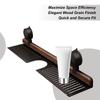 Walnut Finish Suction Cup Bathroom Shelf Wall Mount Shower Shelf Over Faucet Sink Rack  Bathroom