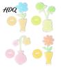 Rounded Edge Memo Clip Acrylic Desk Holder Flower Shaped Photo Display Stand