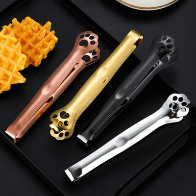Pinza per Cibo da Barbecue Pinza da Cucina Antiscivolo Pinze per Ghiaccio in Acciaio Inossidabile Pinza per Steak a Forma di Zampa di Gatto Pinze per Pane Utensili da Cucina