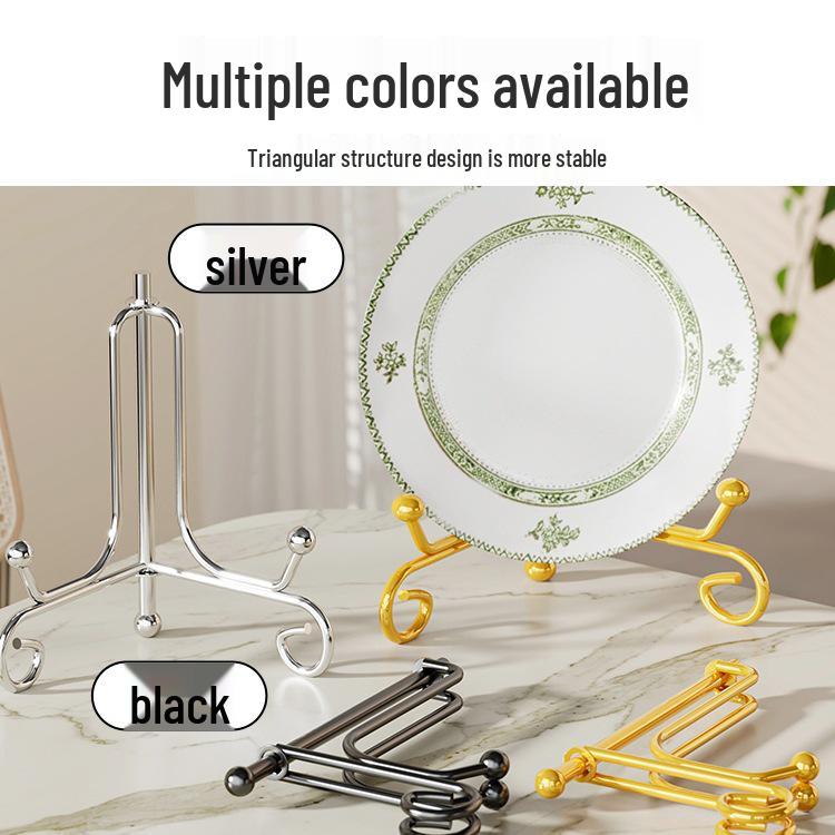 Runder Dekoteller & Bilderrahmenständer - Display für Teller, Uhren, Ornamente und Teekuchen