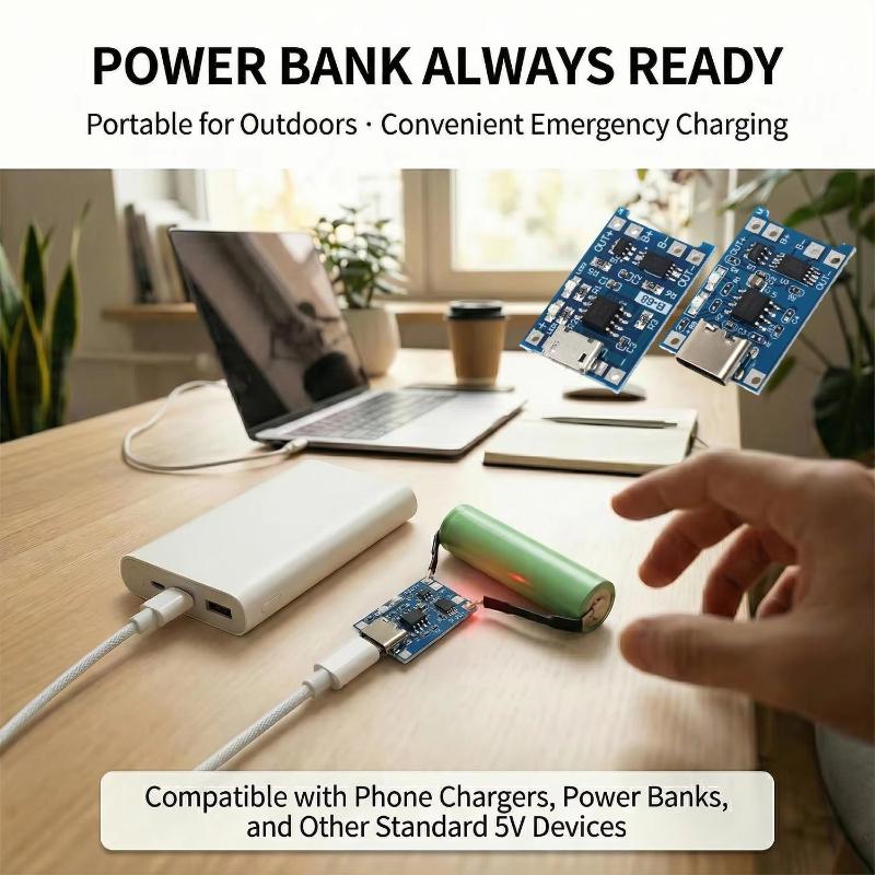 1A Lithium Battery Charger Pcb Module Multiple Interfaces Stable Charging Efficiency For Diy Projects And Small Device Repairs