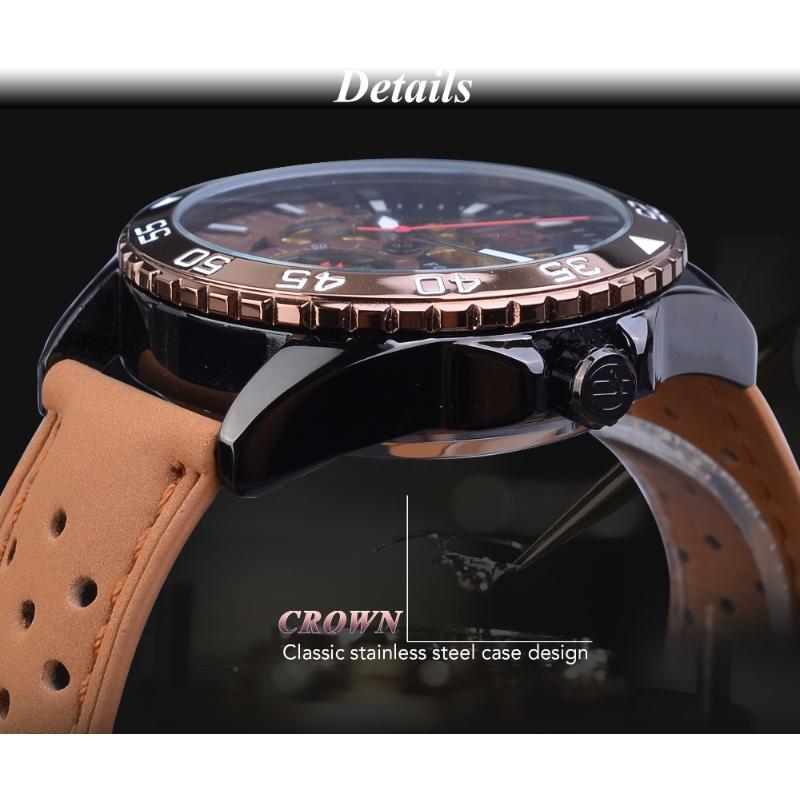 New Top Men's Watch Hollow Men's Automatic Mechanical Watch Casual Sports Belt Watch
