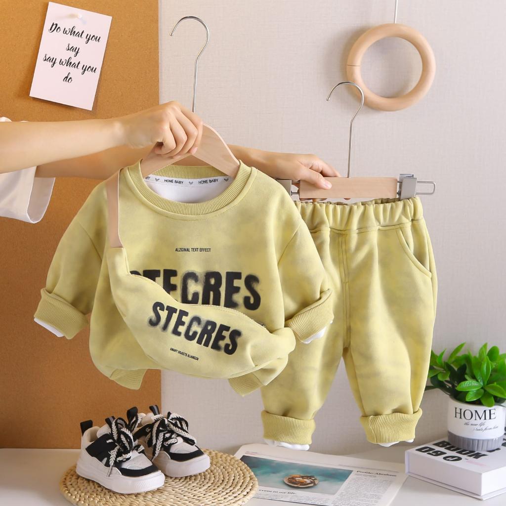 Kids Casual Long-Sleeve Set, Comfortable Daily Wear Outfits