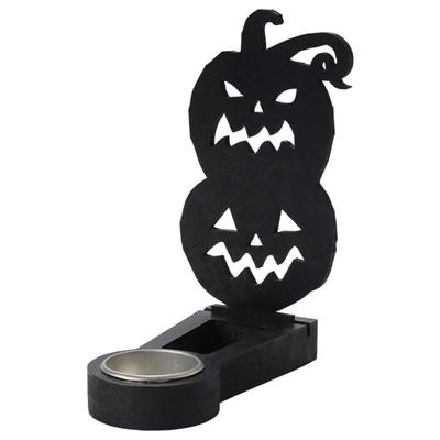 Suporte de vela de Halloween, decoração única de sombra, suporte para velas de chá, castiçal de mesa, peça central, atmosfera assustadora, adereço