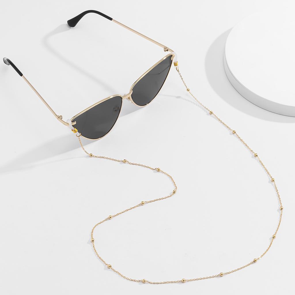 Eyeglass Chain Necklace Lightweight Metal Beaded Eyewear Holder Adjustable Length Durable Design Suitable for Various Glasses