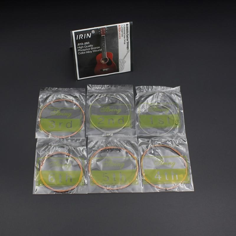 Remplacement de cordes de guitare folk Cordes de guitare acoustique Partie Ensemble de 6 cordes