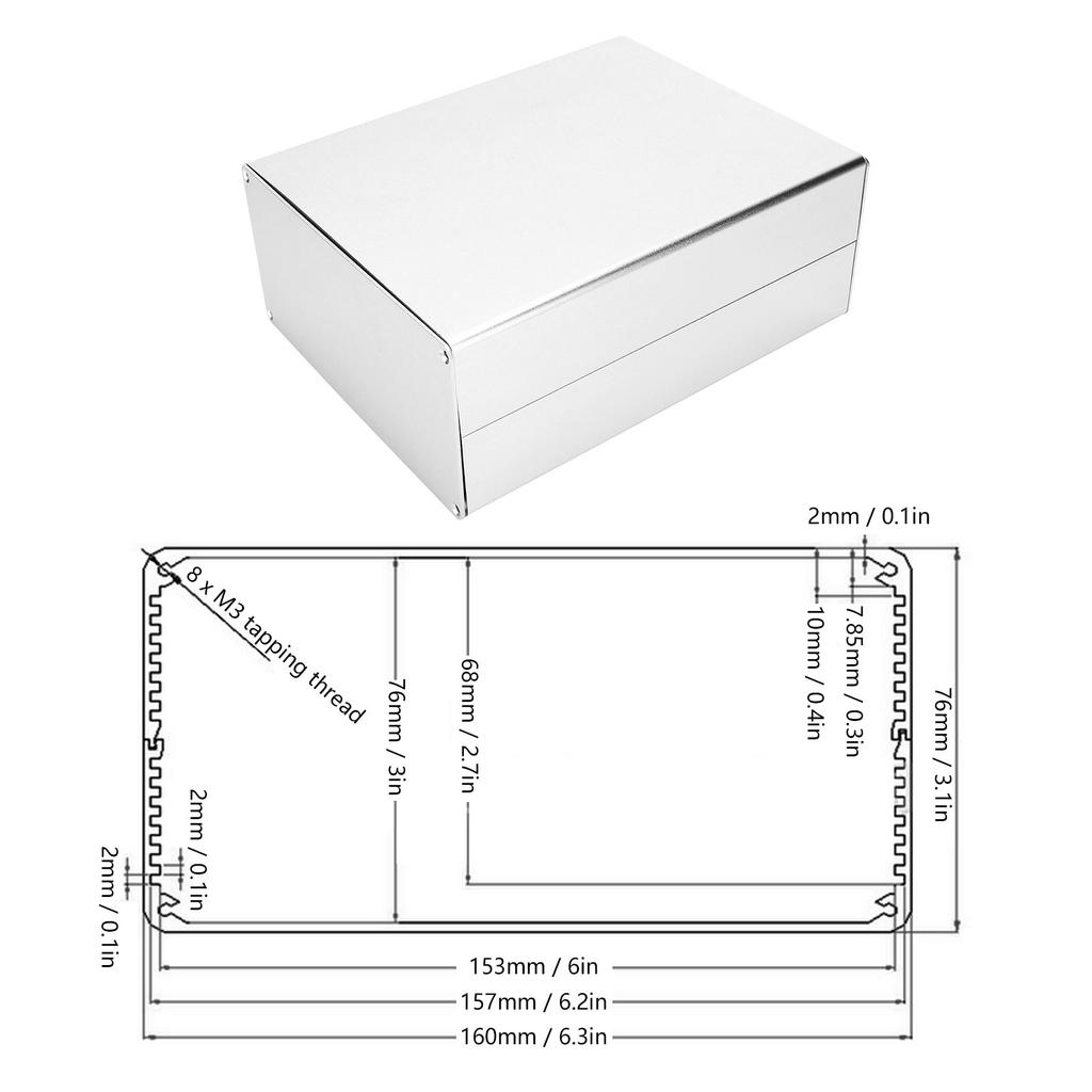 Obudowa skrzynki projektowej Obudowa typu Split Obudowa ze stopu aluminium do urządzeń przemysłowych z płytkami drukowanymi