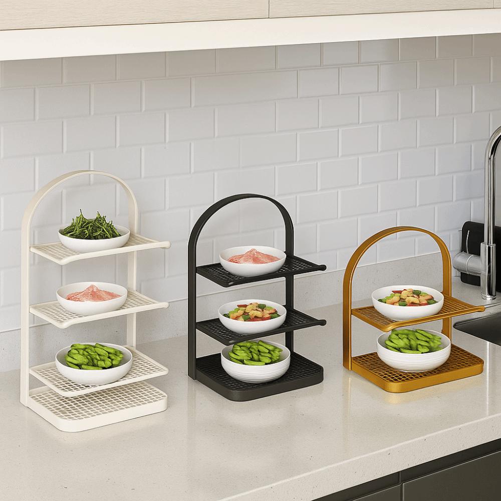 Large Capacity Side Dish Rack Matal Food Sorting Tray Practical Vegetable Storage Tray  Shoes