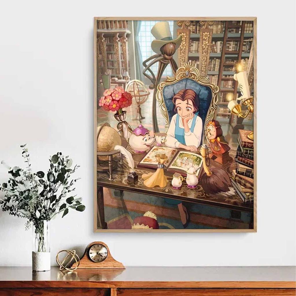 5D Diy Diamond Painting The Princess Reading Books Full Drill Rhinestones Mosaic Embroidery Handmade Products Home Decor Gift