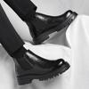 Men's shoes 2026 Spring and Autumn mid cut Chelsea boots British style men's shoes with thick fleece and warm boots