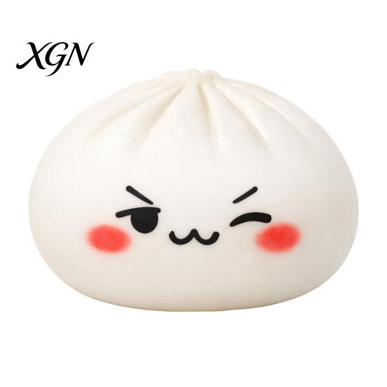 Simulated Dough Ball Toy Cartoon Expression Steamed Bun Stress Relief Dumpling Squeeze Sensory TPR Fidget