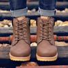 Men's Winter Boots, Casual Leather Short Boots, Snow Boots, Flat Boots, Fashionable and Comfortable British Style