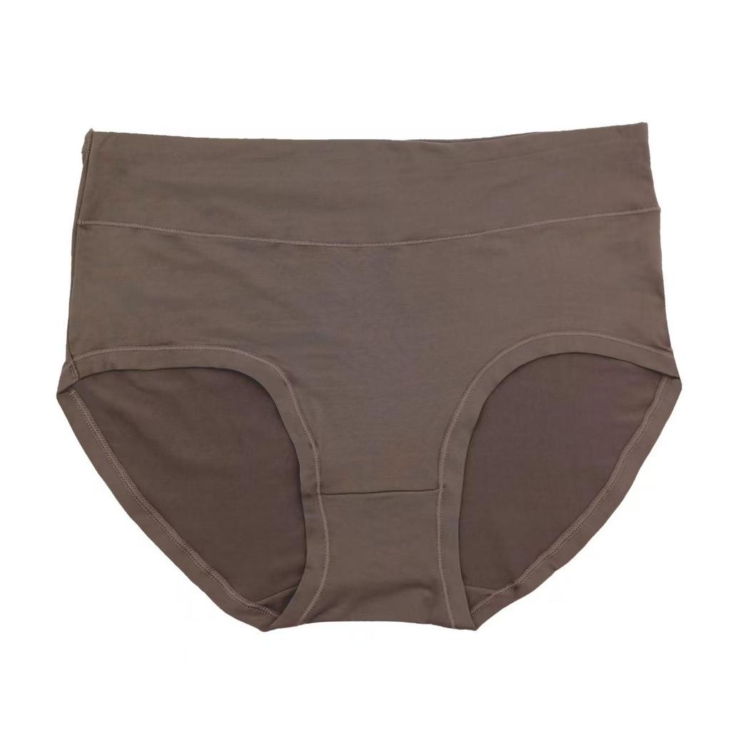 Plus Size Women's High Elasticity Solid Color Fabric Underwear: Comfortable & Versatile